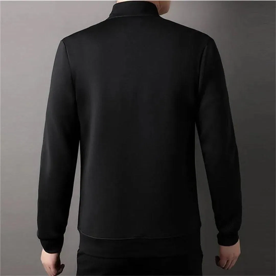 Мужская куртка с воротником-стойкой, Slim Fit, на молнии, синий — фото 4