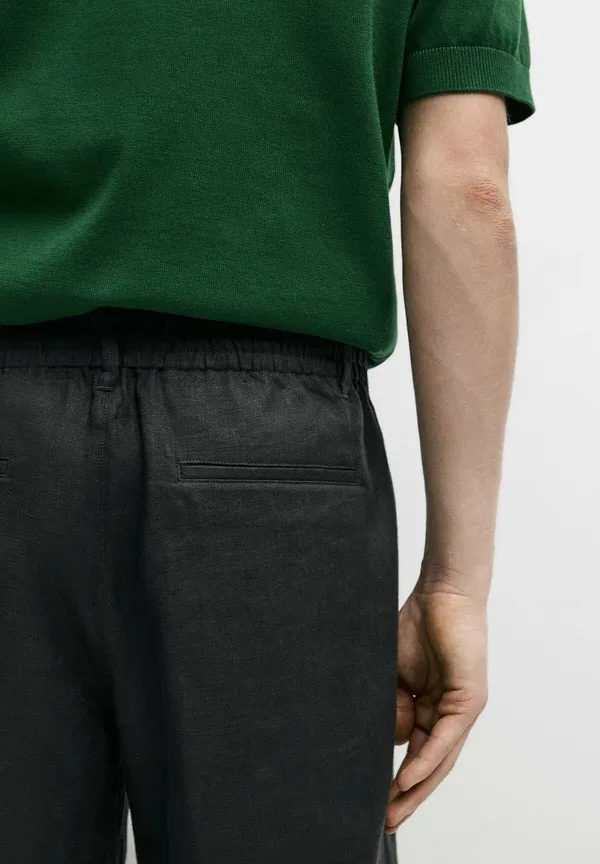 Шорты льняные Shorts Massimo Dutti, green, зеленый — фото 4