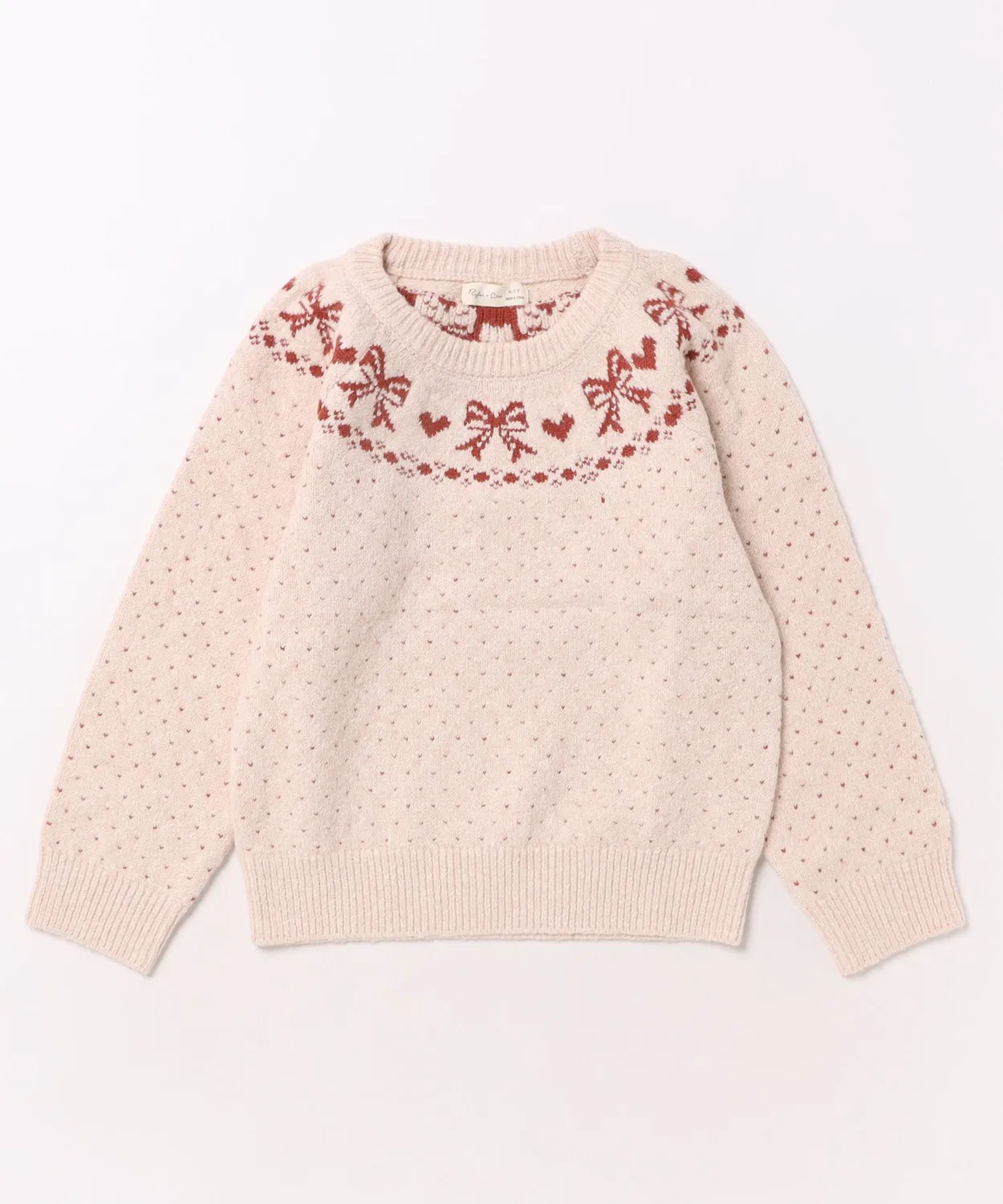 Детский свитер с принтом Fair Isle Rylee + Cru, Pink