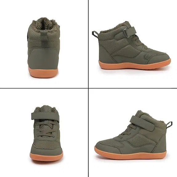 Детские зимние ботинки для снега с широким носком HICKMONBER, Army Green — фото 4