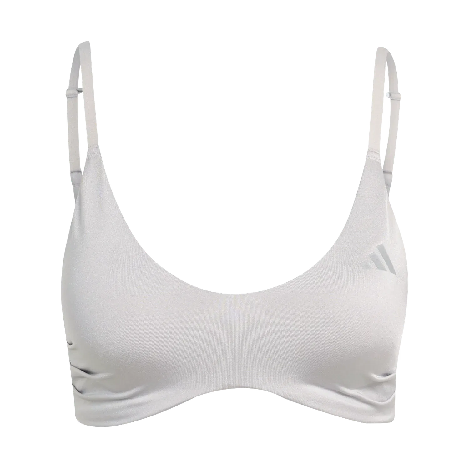 Женский спортивный бюстгальтер с легкой поддержкой Adidas Optime Essentials Workout Shine, серый