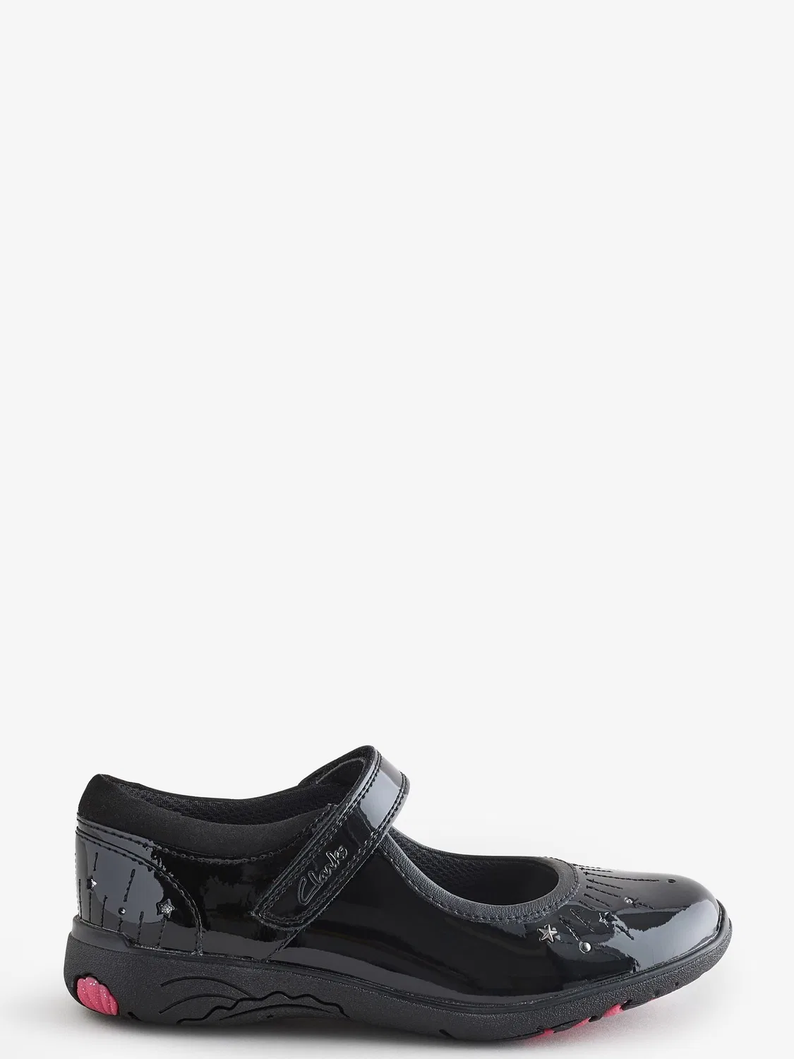 Туфли Mary Jane Relda Wish Clarks, черный лакированный