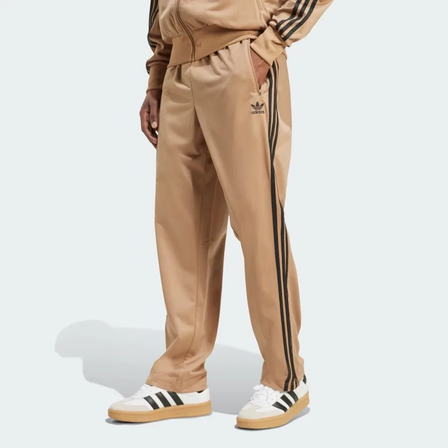 Спортивные брюки с эластичным поясом и манжетами, модель Firebird, adidas, Коричневый