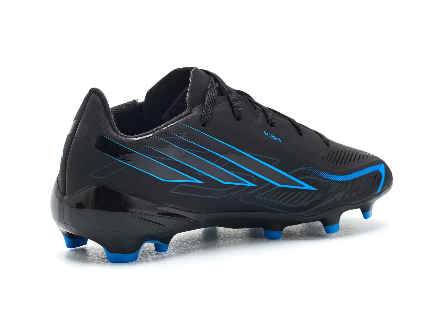 Бутсы F50 Hyperfast League Firm Ground (для маленьких и больших детей) Adidas Kids, Black/Black/Lucid Ray Blue — фото 4