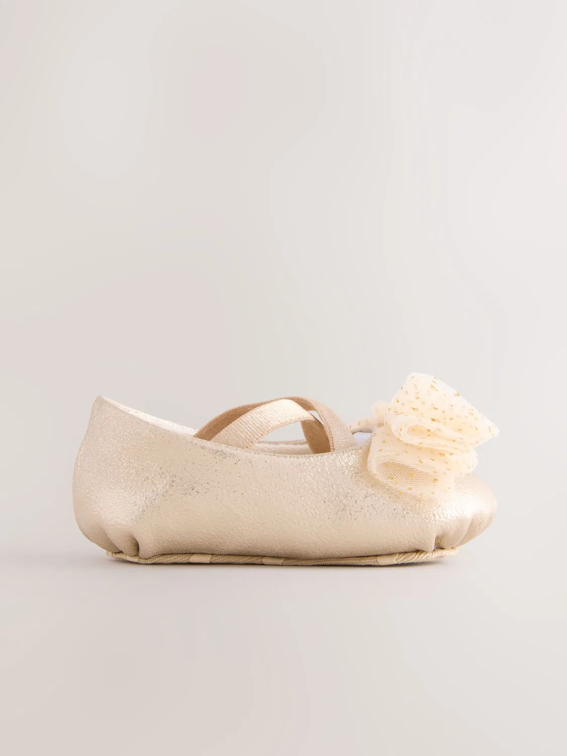 Туфли для особых случаев с бантом, Gold, Baby Bow Next — фото 2