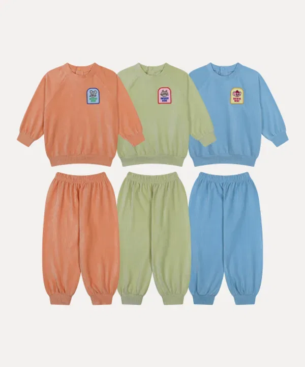 Костюм из велюра, Salt Velour Rototobebe, оранжевый — фото 2