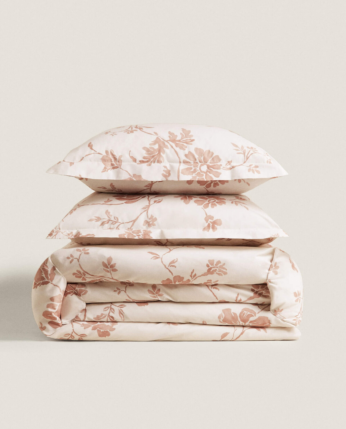 Пододеяльник Zara Home Floral Print, светло-розовый — фото 2