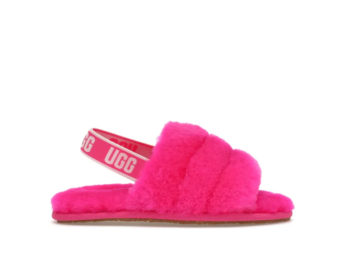Детские шлепанцы UGG Fluff Yeah Slide, Rock Rose/Rock Rose
