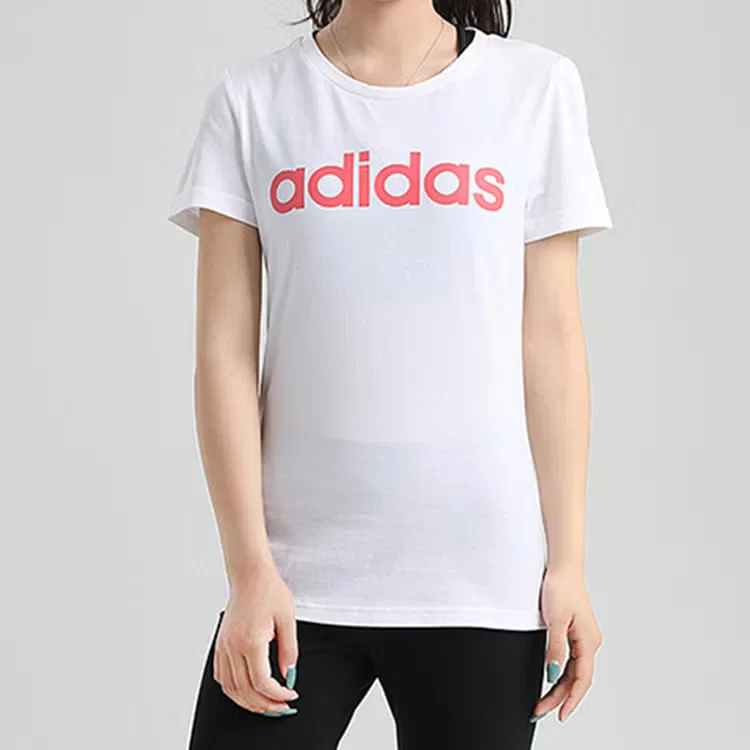 Футболка с принтом алфавит Adidas, белая — фото 2