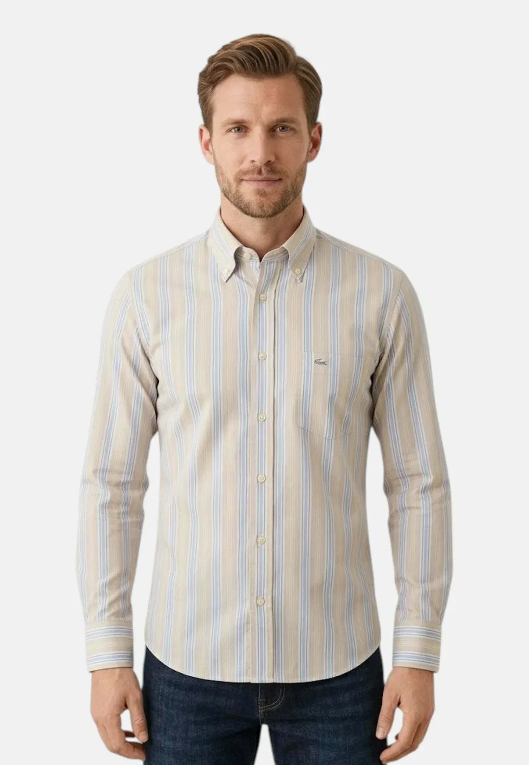 Camicia col paw - shirt Lacoste, Mottled Beige