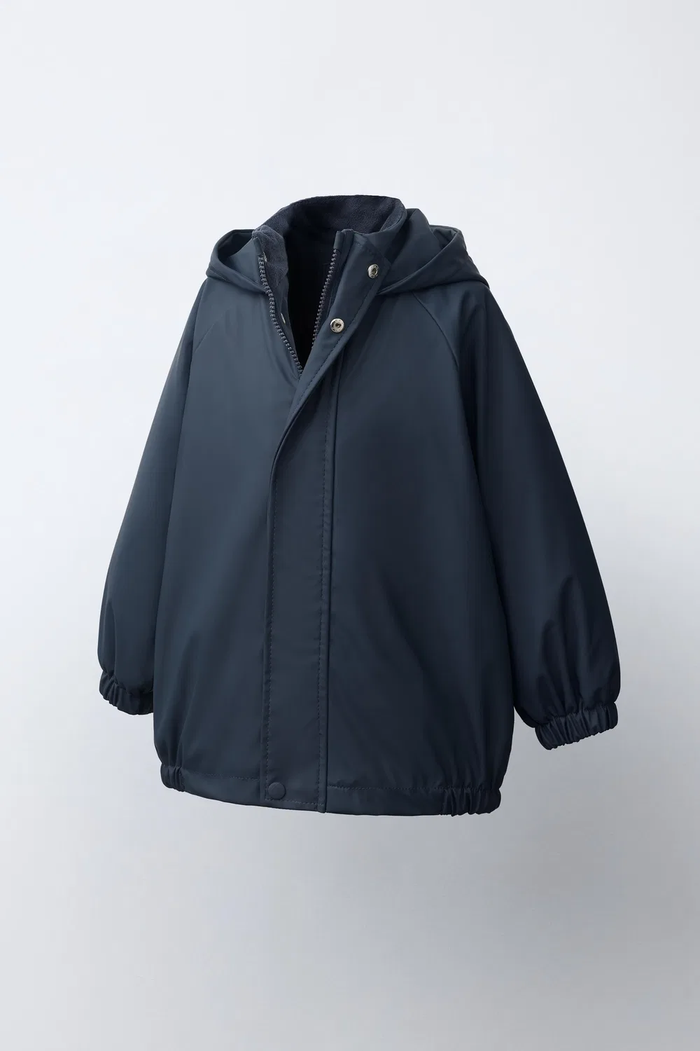 Водоотталкивающий прорезиненный дождевик ZARA, Navy blue — фото 2