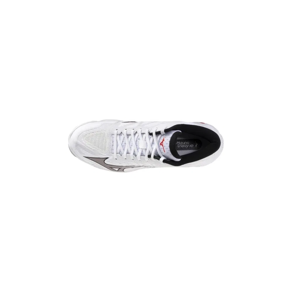 Детские волейбольные кроссовки с высоким голенищем Wave Lightning Elite Mid Unisex, White Mizuno — фото 4