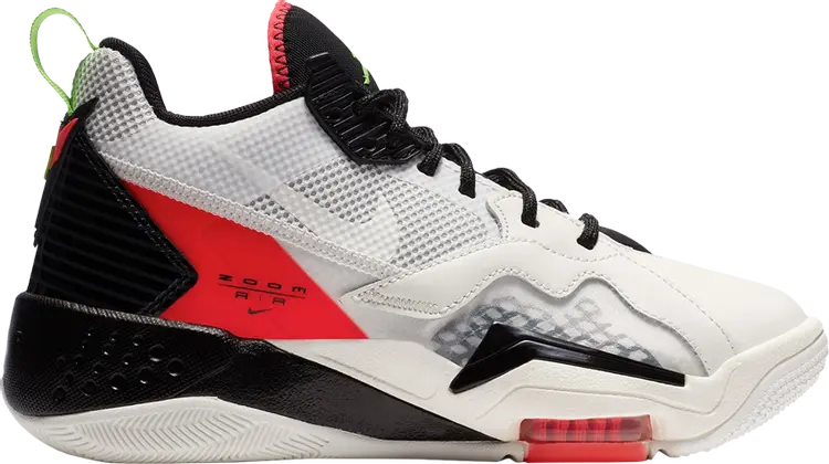 

Кроссовки Jordan Zoom 92 GS White Flash Crimson, белый, Белый;серый, Кроссовки Jordan Zoom 92 GS White Flash Crimson, белый