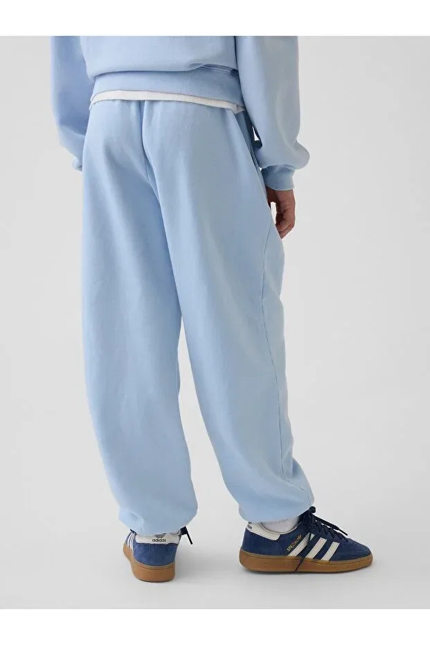 Детские спортивные штаны для девочек хлопковые Relaxed Jogger Sweatpants Gap, Light Blue -005 — фото 4