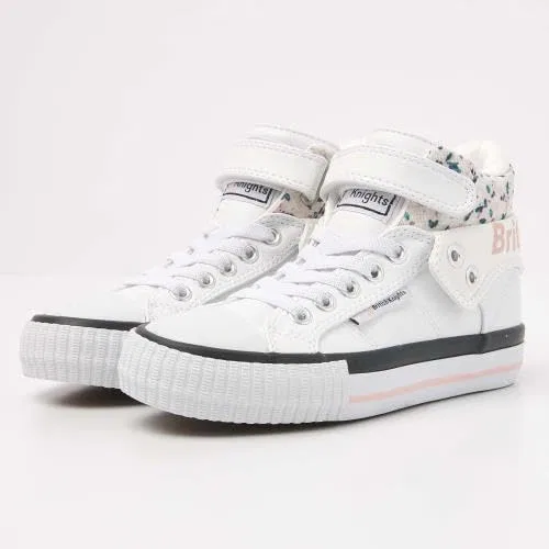 Детские кроссовки для девочек высокие Roco BK British Knights, White — фото 2