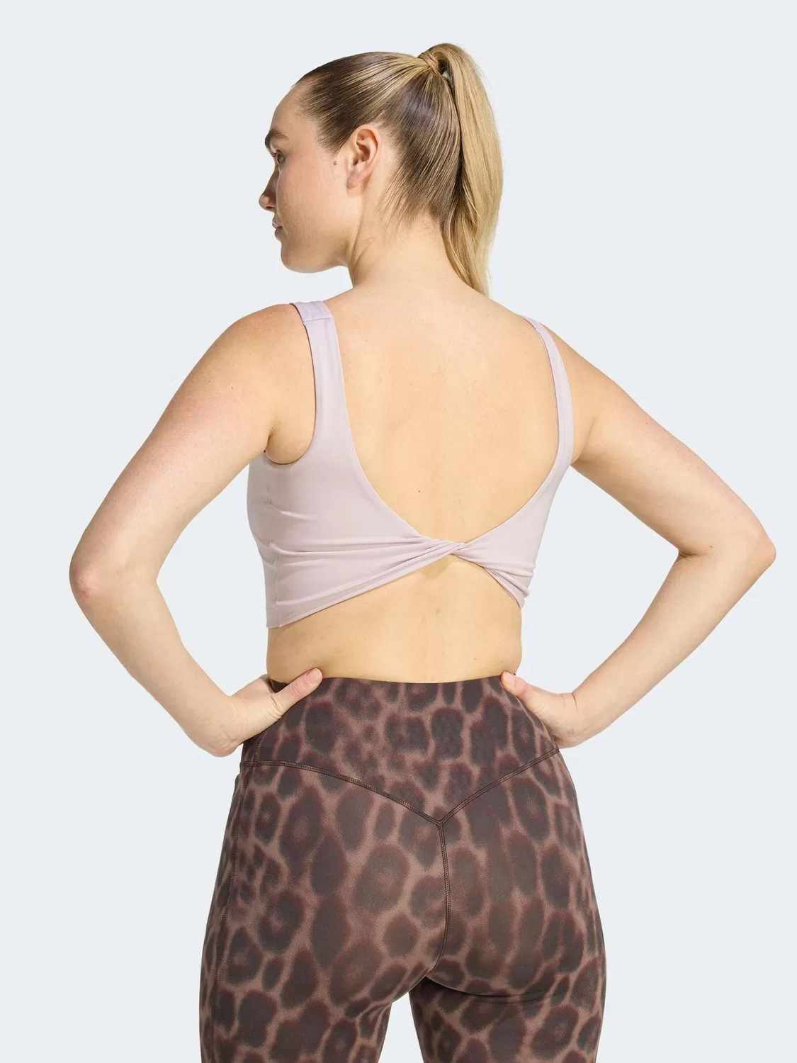 Топ-бра adidas Purple Power Light Support Bra Tank Top, фиолетовый — фото 2