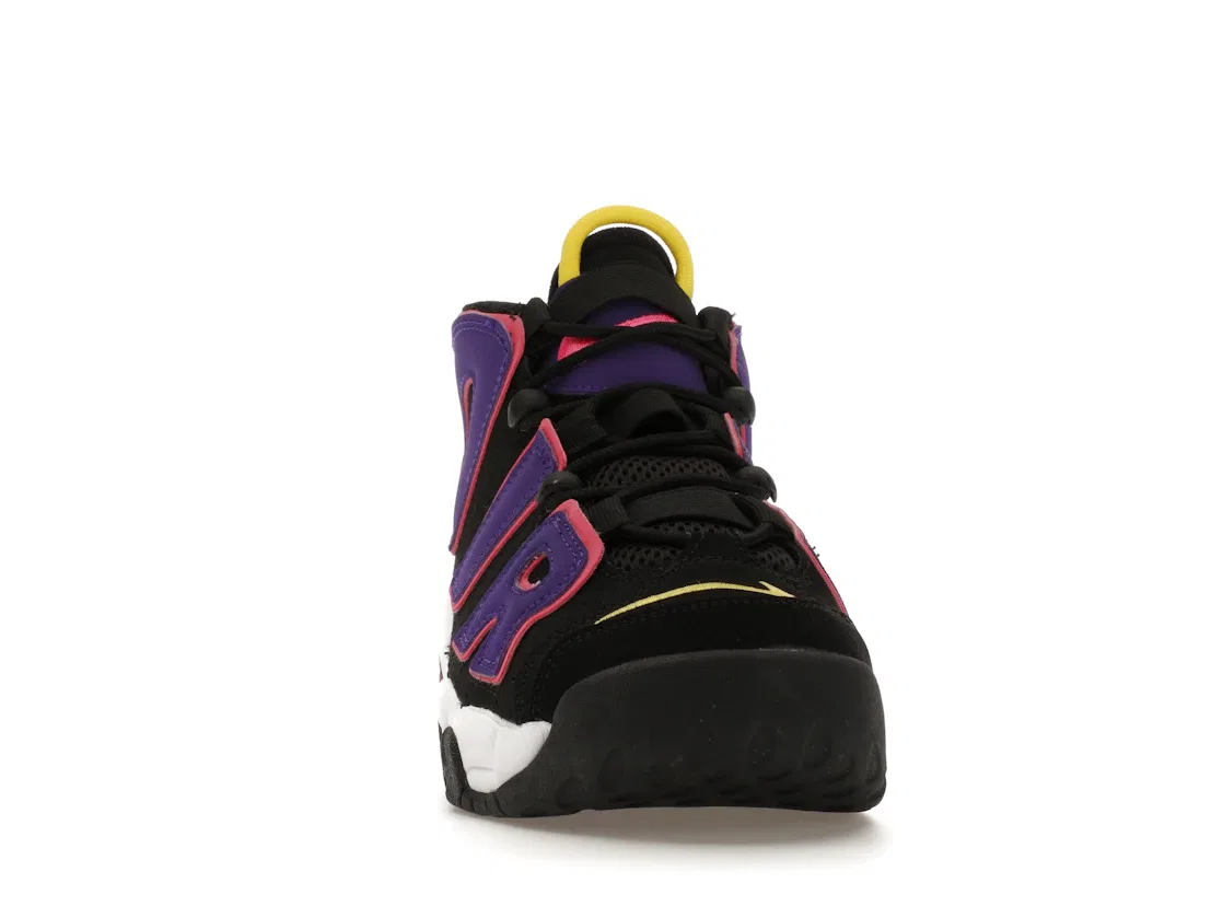 Детские кроссовки для мальчиков с длинным шнурком Nike Air More Uptempo 96 Nike, Black/Multi Color-Court Purple — фото 2