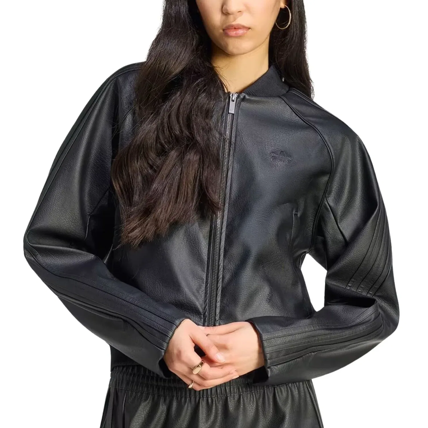 Женская куртка Prezer SST Track Top Asia Sizing 'Black' adidas, черный — фото 2
