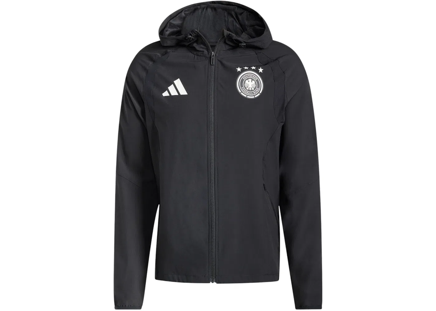 Мужская ветровка с длинным рукавом Adidas Tiro Travel Full Zip Windbreaker, Black