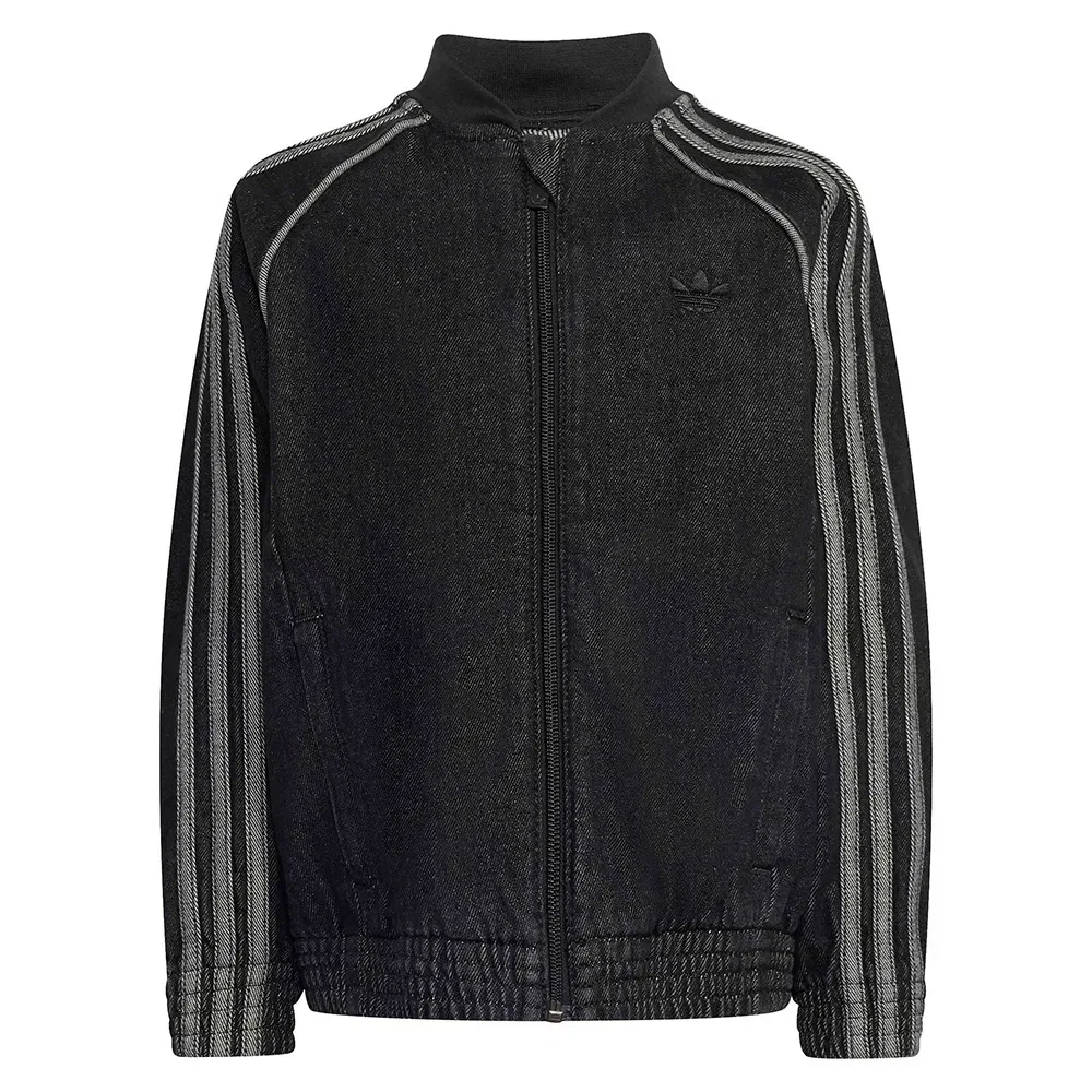 Детская джинсовая куртка свободного кроя Adidas Originals SST Loose Track, Black — фото 3
