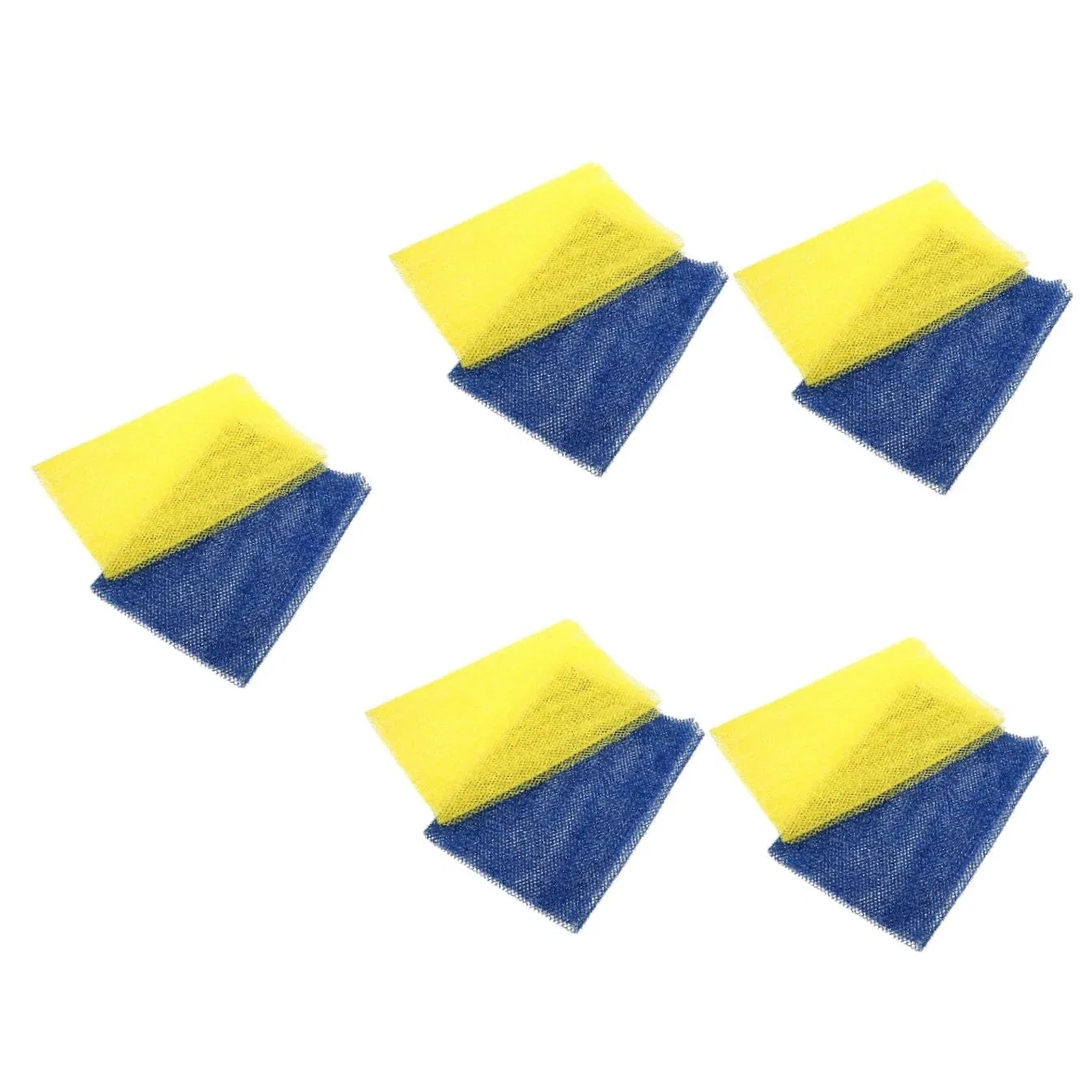 Набор мочалок для душа African Exfoliating Net, FRCOLOR, 10 шт, 80x30 см, Синий
