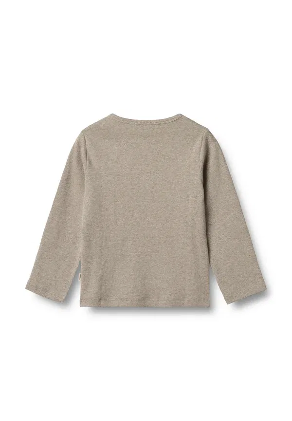 Футболка из хлопка с эластаном Milo Long Sleeved Top Wheat, gravel melange — фото 4