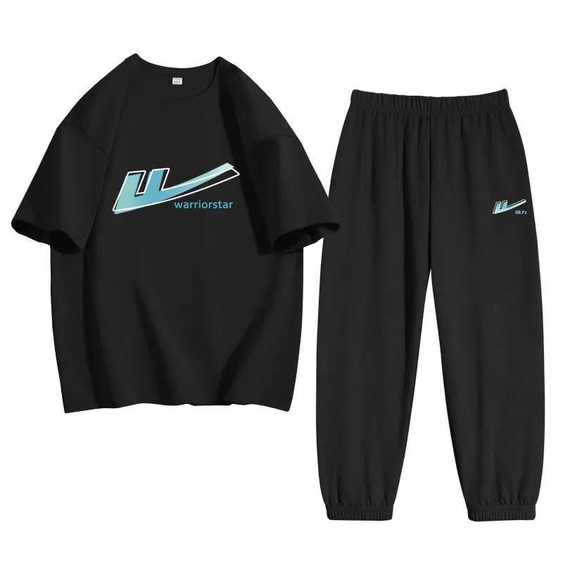 Детский спортивный костюм с градиентным принтом Black/H Gradient Pattern-Black/H Gradient Blue K WARRIOR