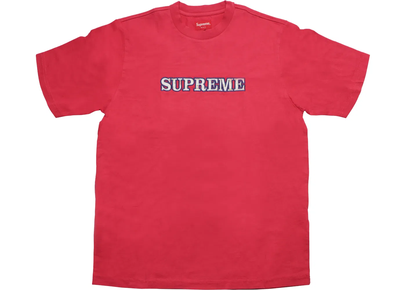 Мужская футболка с принтом Floral Logo Tee Supreme, цвет Dusty Red