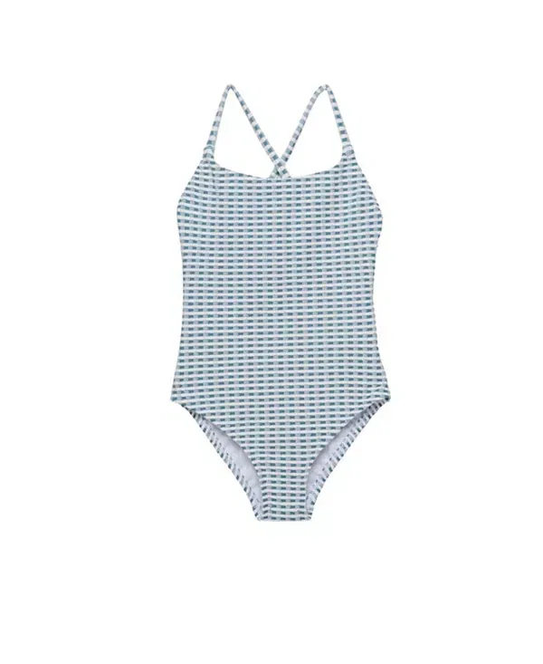 Детское платье-купальник для девочек с перекрестной спинкой Forever Gingham Gottex Kids, зеленый