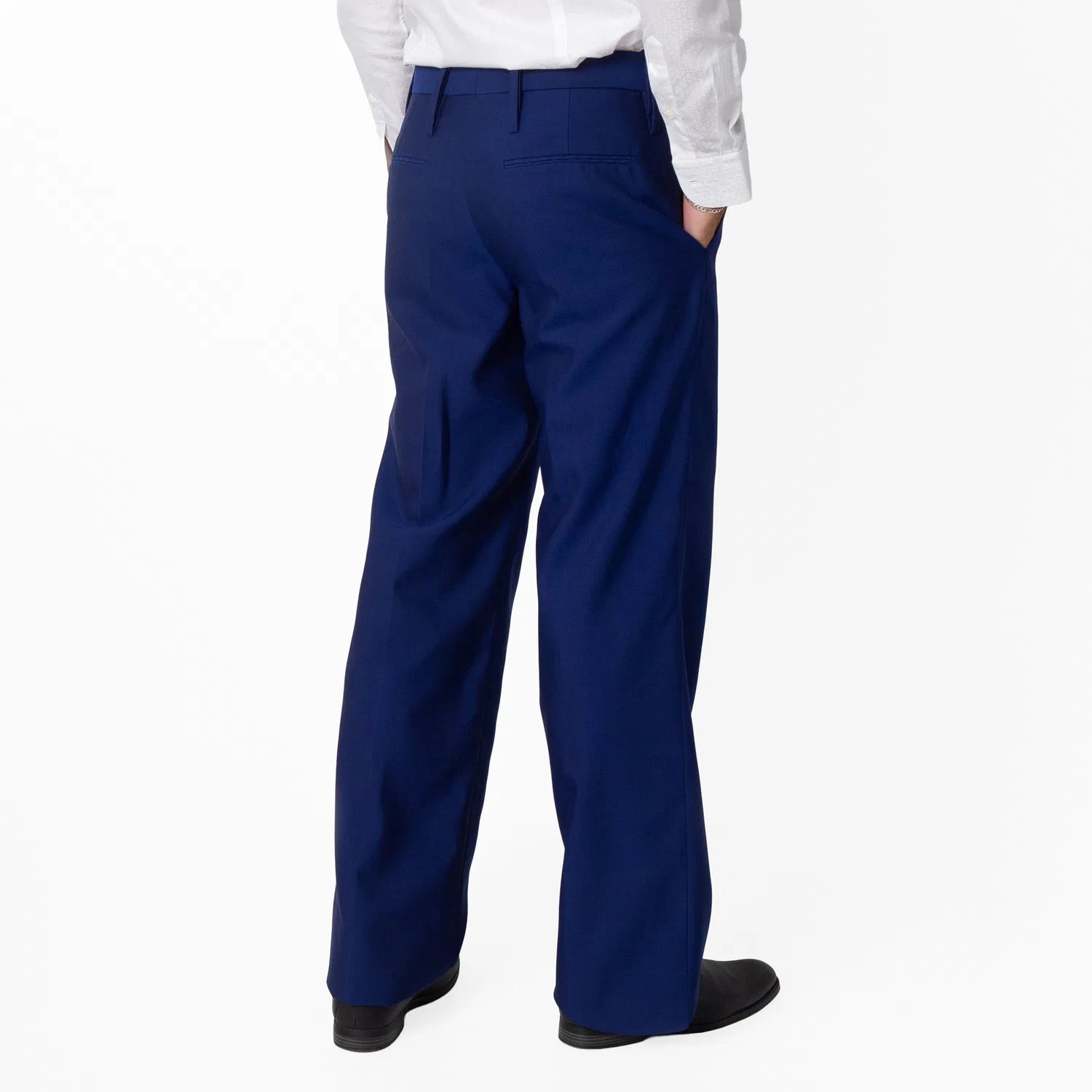 Брюки из шерсти с эффектом иризации EKD Tag Wool Tailored Burberry, Marine — фото 4