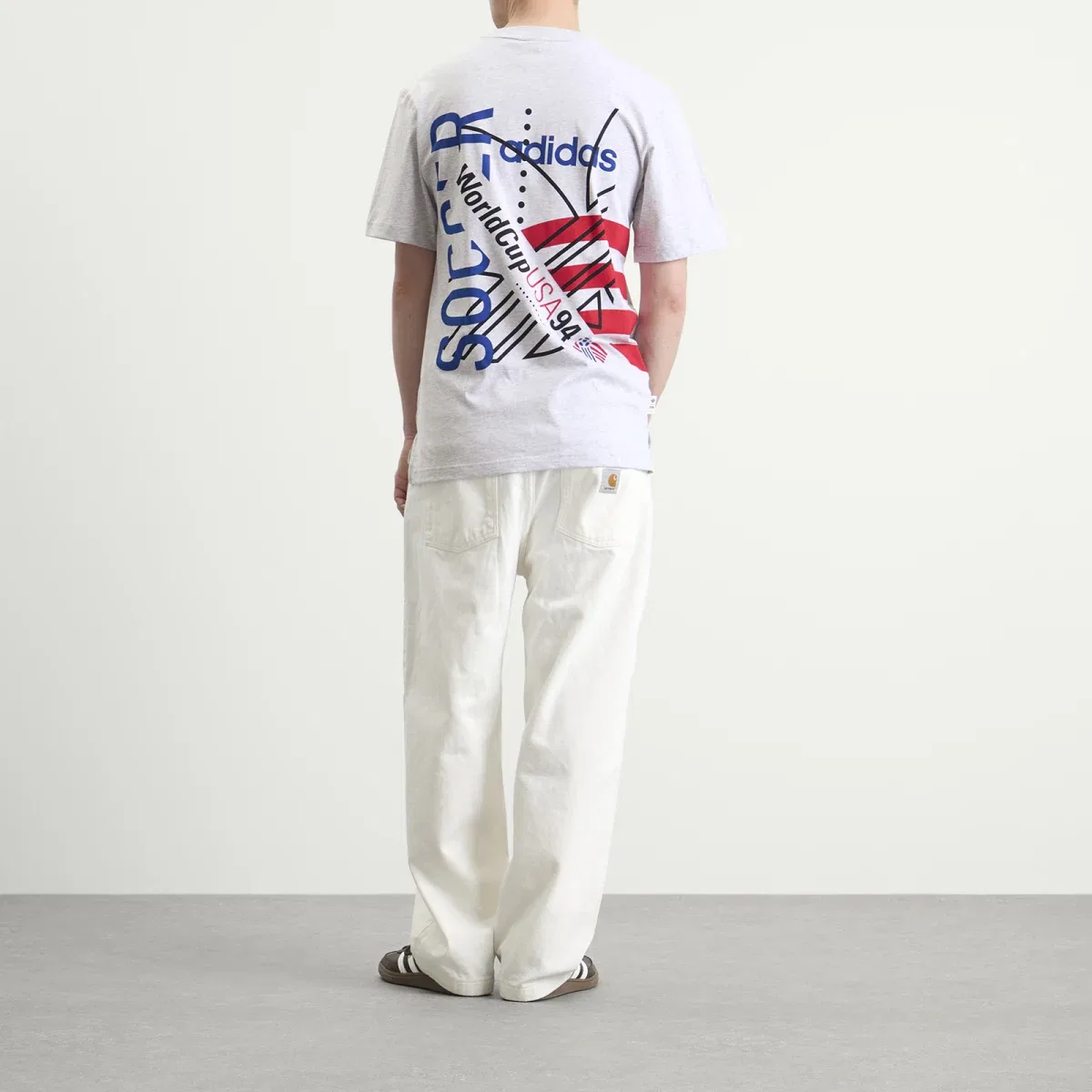 Футболка с принтом Graphic T-shirt Adidas, Light Grey Heather — фото 4