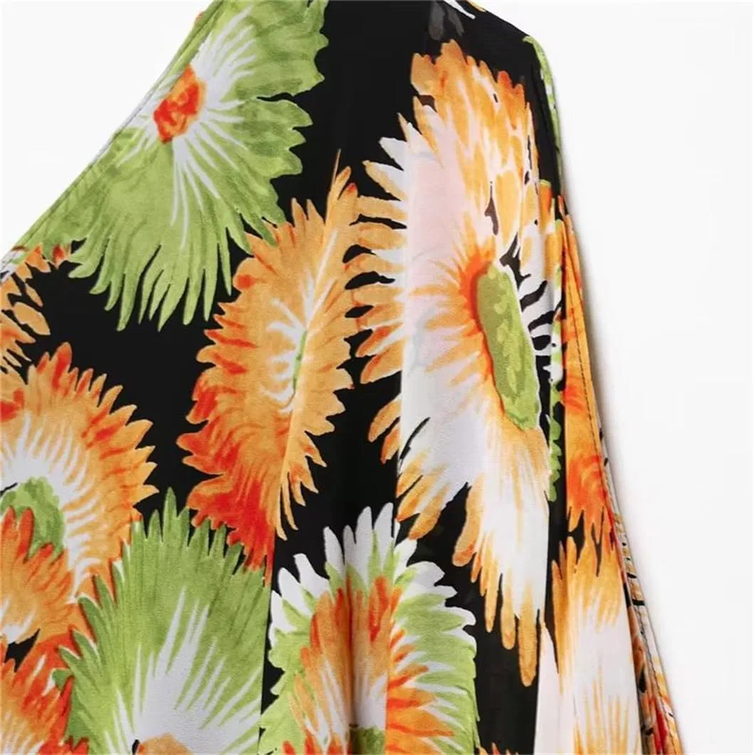 Женское летнее платье с принтом One-Shoulder Mini A-line Tiered, Pic Color — фото 4