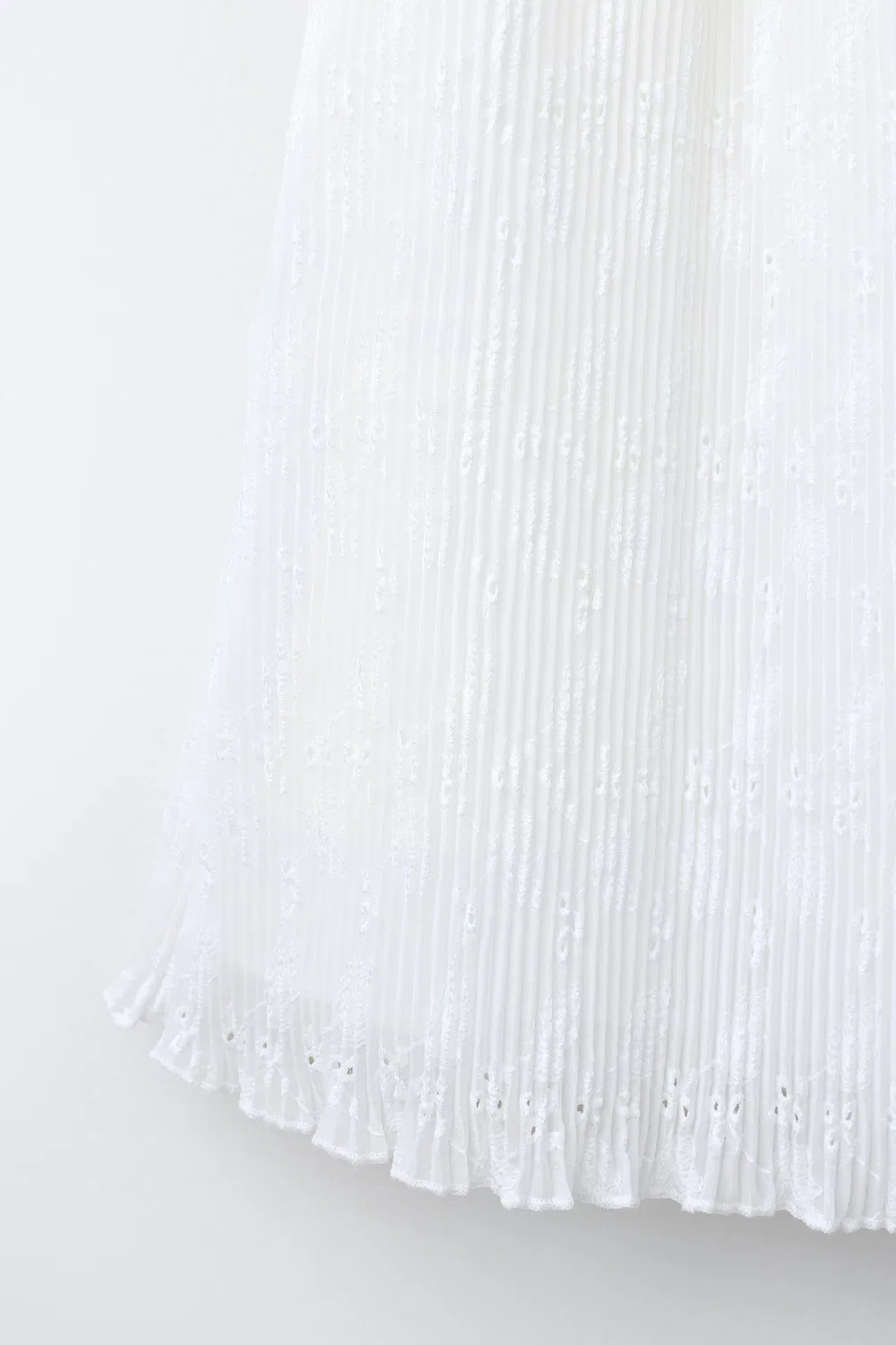 Плиссированная юбка миди с шарфом ZARA, White — фото 4