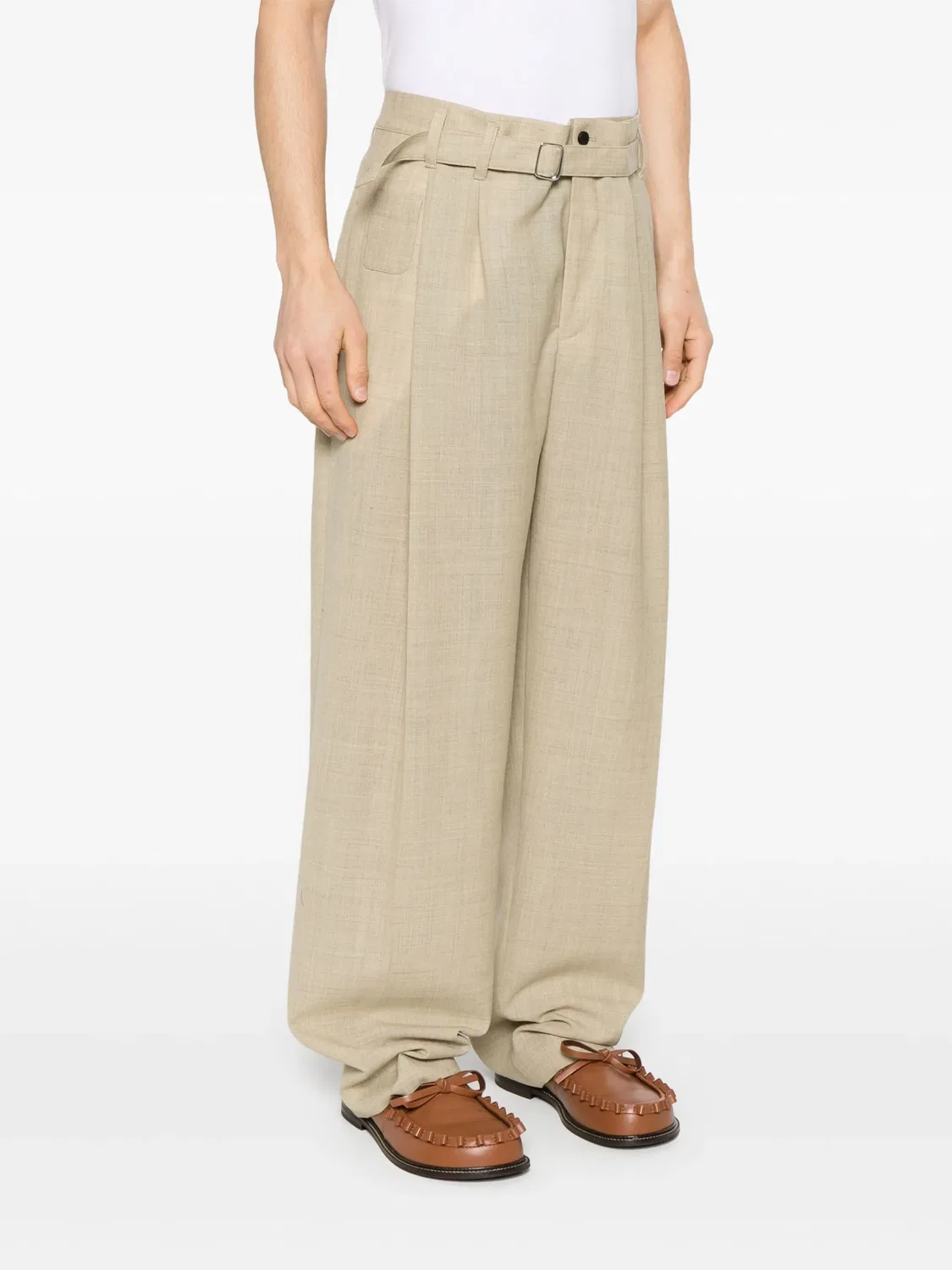 Брюки Le Pantalon Canvas из шерсти Jacquemus, нейтральные — фото 3