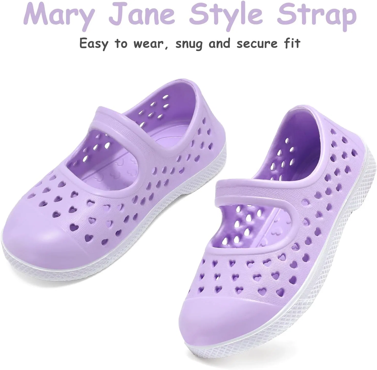 Детские туфли Мэри Джейн для девочек Mary Jane Water Shoes Nedaan, Purple — фото 4