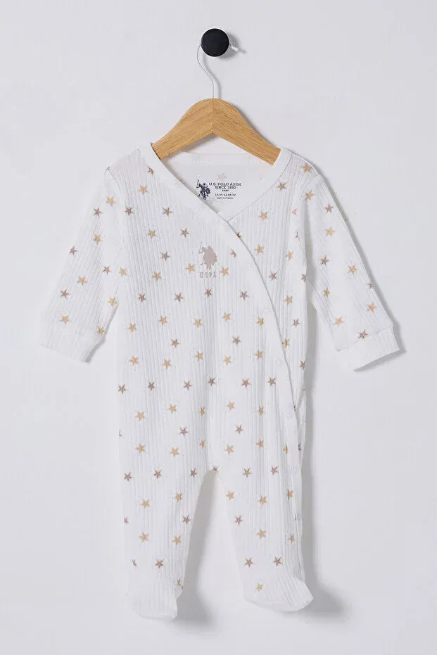 Детский комбинезон для мальчиков с коротким рукавом White U.S. Polo Assn., Белый