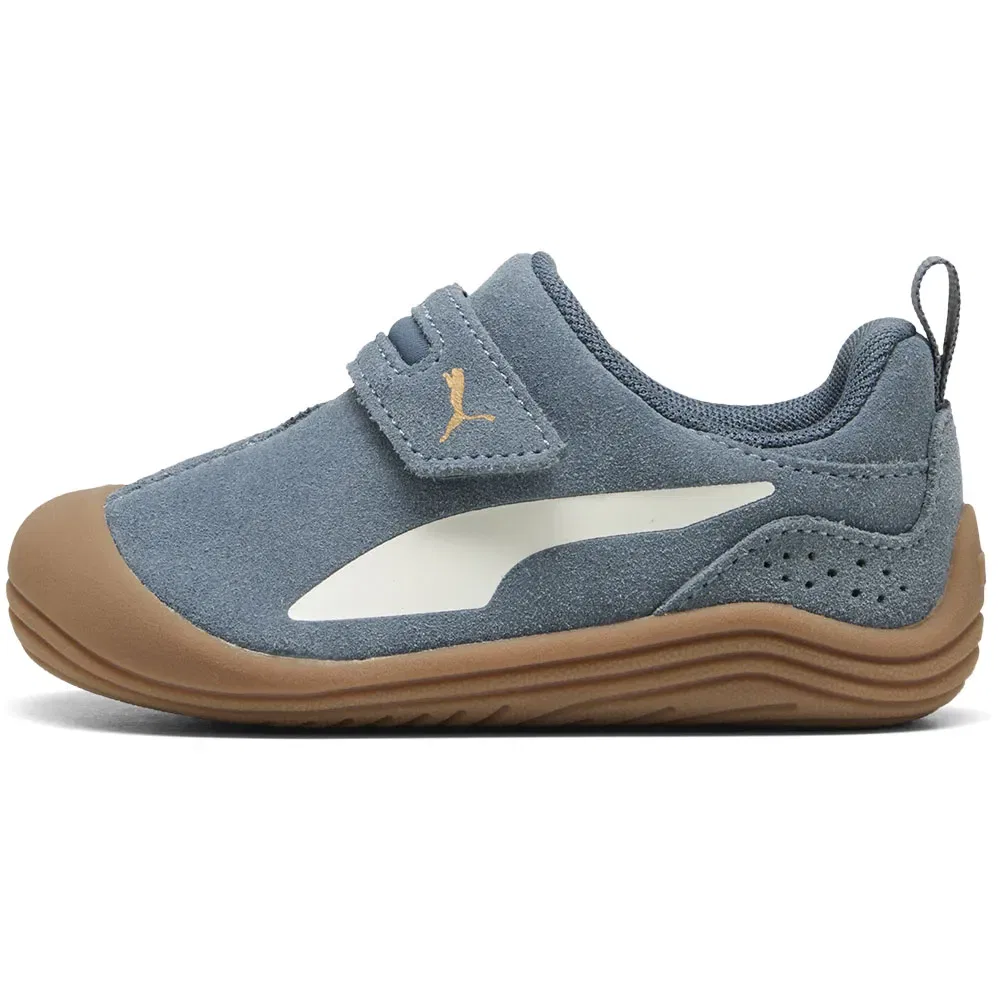 Детские кроссовки для девочек с замшевым верхом Puma Kitten Premium V, Blue — фото 3