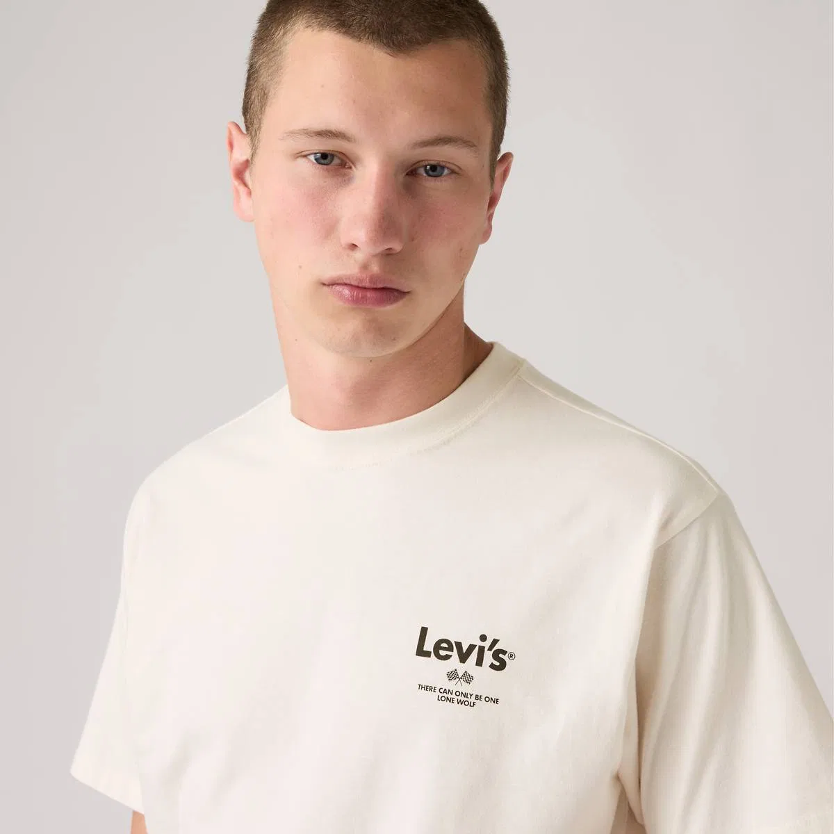 Винтажная футболка с графическим принтом Levi's, Legendary Horsepower Egret - Tan — фото 2