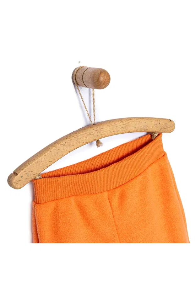 Детские брюки для мальчиков из флиса с ребристыми манжетами Ebebek Hello Baby, Orange — фото 3