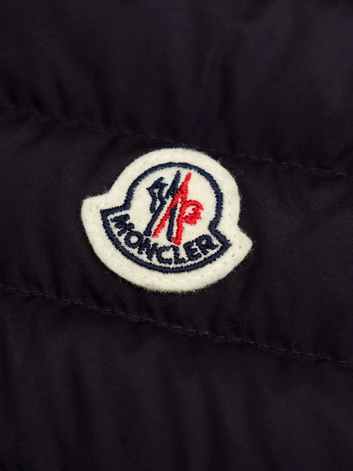 Жилет с логотипом Moncler, темно-синий — фото 3