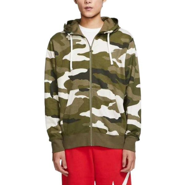 Толстовка Nike camouflage sports zipped hooded jacket 'Green', зеленый — фото 2