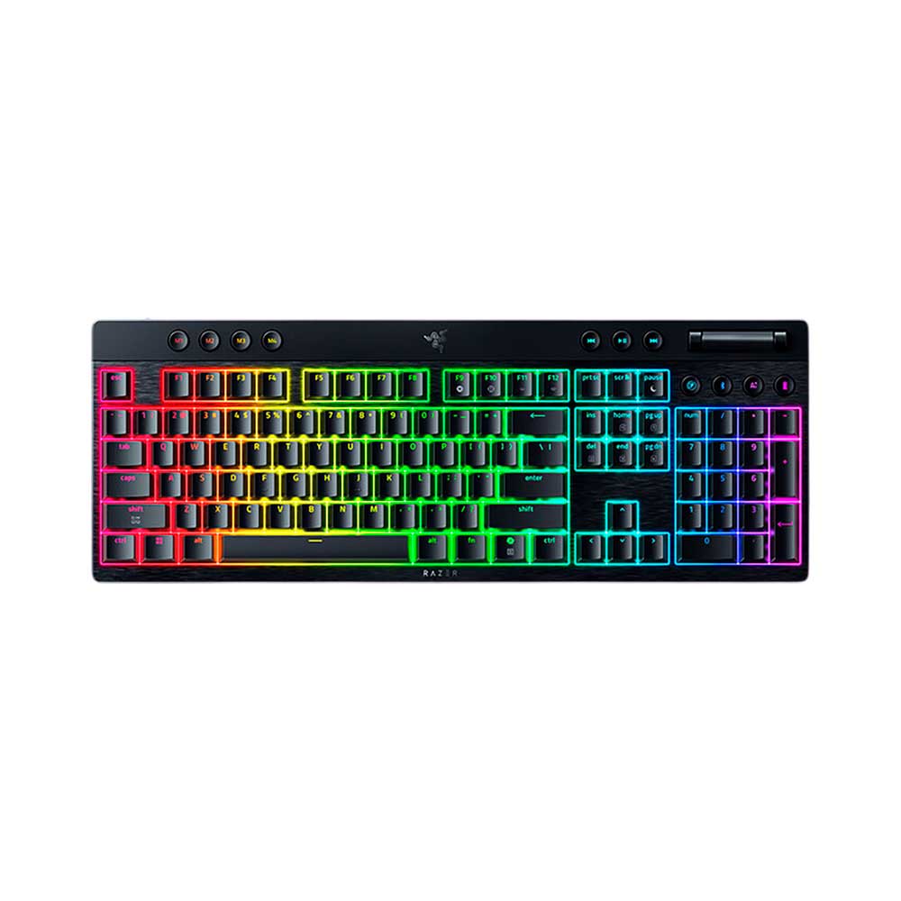 

Игровая клавиатура Razer BlackWidow V4 Low Profile Hyperspeed, Orange Switch, чёрный, английская раскладка
