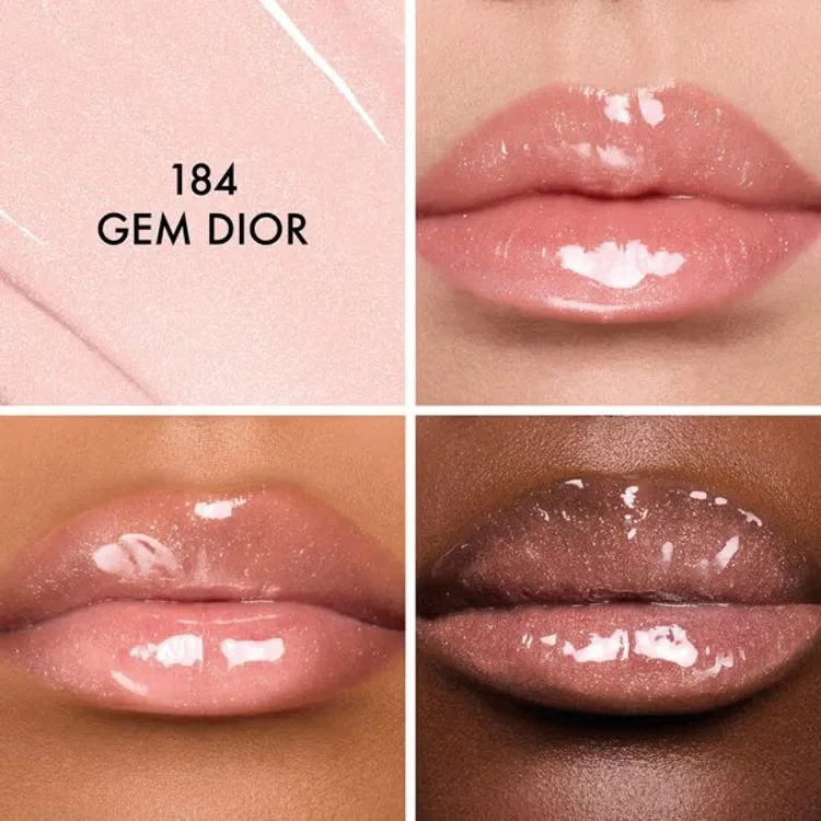 Блеск для губ в стике с эффектом зеркального блеска увлажняющий Dior Addict Glass Lipstick, 184 Gem Dior — фото 2