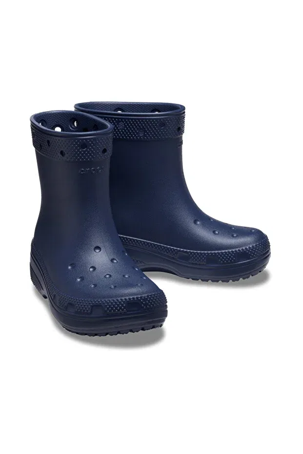 Детские ботинки для девочек с узором Classic Boot 208544 Crocs, Navy Blue — фото 3