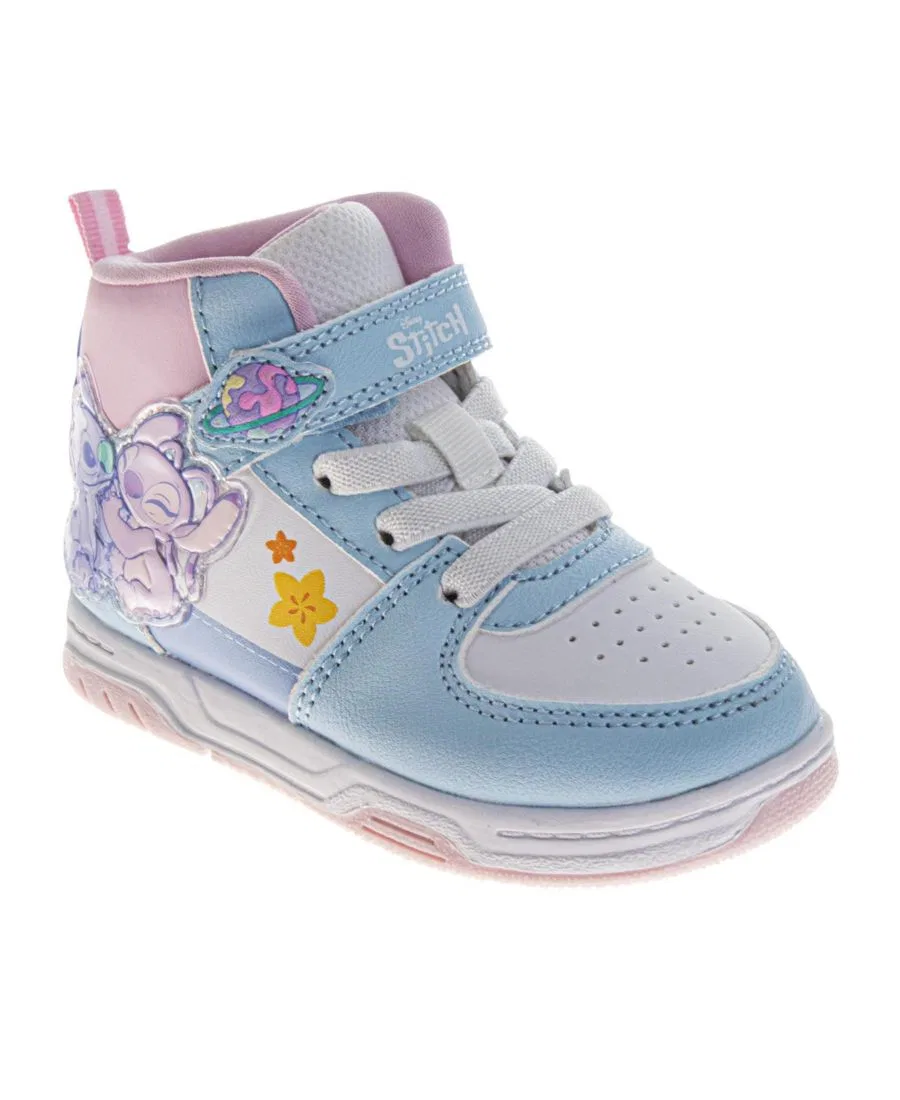 Кроссовки высокие с принтом Stitch and Angel Disney, Blue White