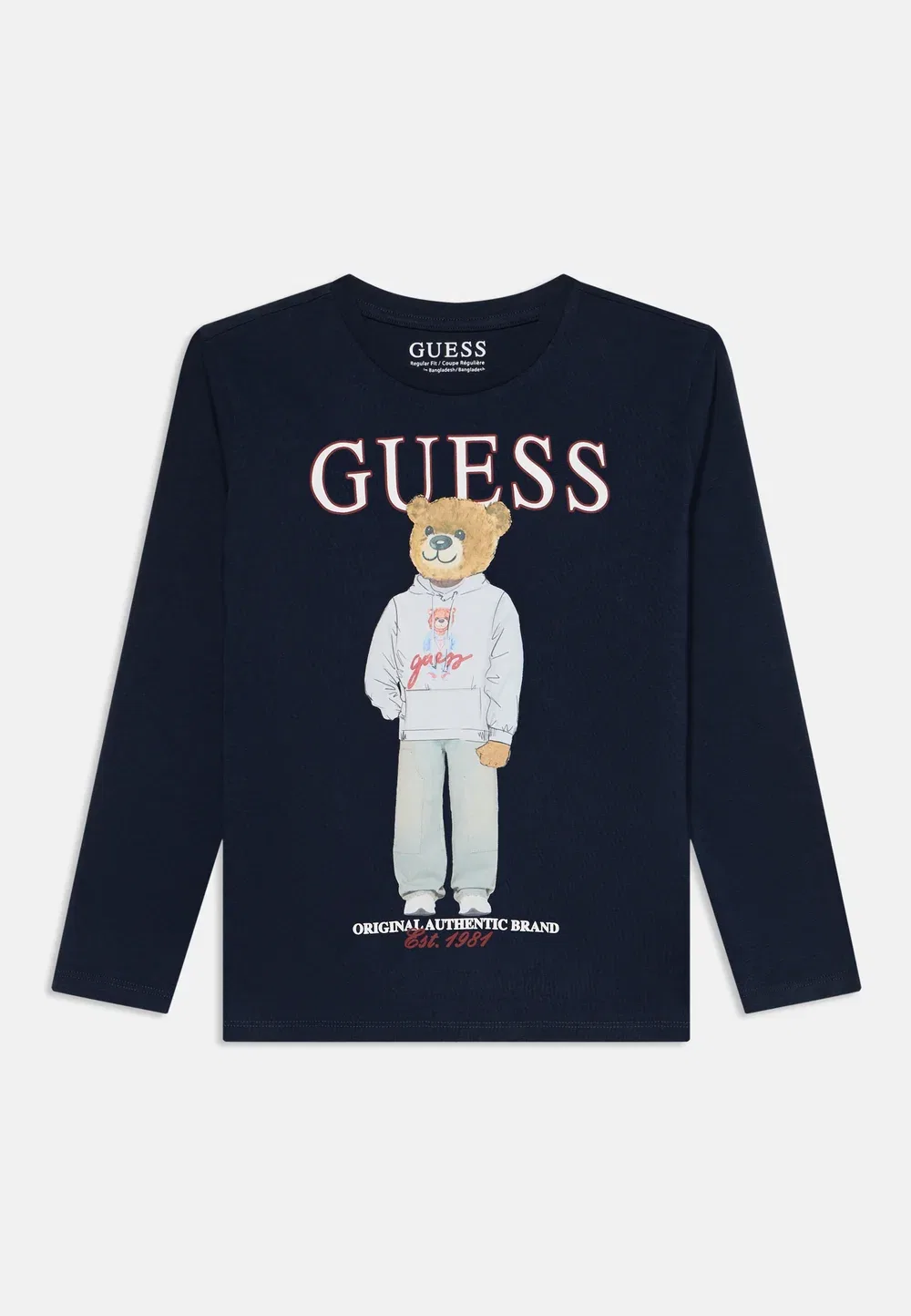 Футболка с длинными рукавами, унисекс Guess, Smart Blue