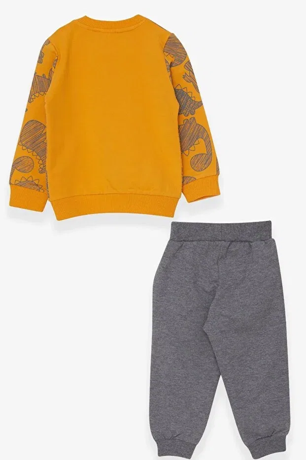 Детский спортивный комплект для мальчиков с принтом Dinosaur Printed Breeze, Yellow — фото 2