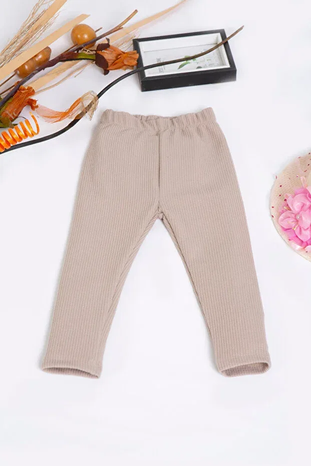 Детские леггинсы для девочек хлопковые органические Griland, Beige