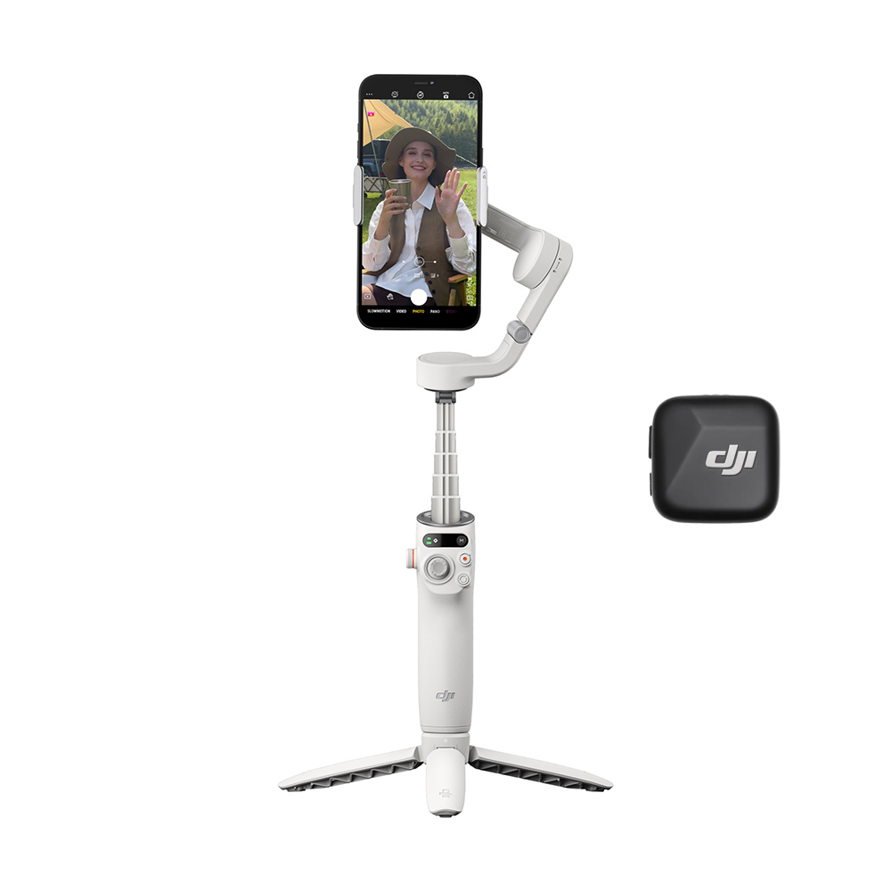 

Стабилизатор для смартфонов DJI Osmo Mobile 6 Vlog Kit, светло-серебристо-серый