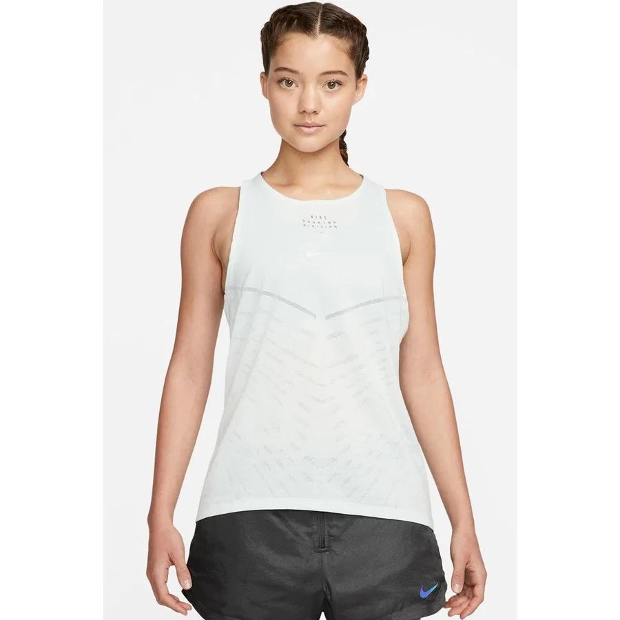 Женский топ-безрукавка с принтом Dri Fit Adv Run Division Running Reflector Tank Nike, Зеленый — фото 2